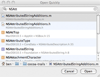 Picture of Xcode's Open Quickly dialog